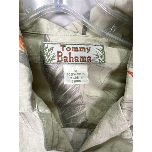 Tommy Bahama Button Front Blouse Womens S Sleeveless Green Silk Floral Tropical - Picture 4 of 6